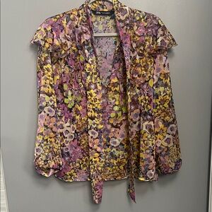 Zara Multicolor Floral Blouse